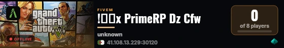 !ʀɴx PrimeRP Dz Cfw live status badge