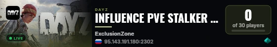 INFLUENCE PVE STALKER AoD No Cars live status badge