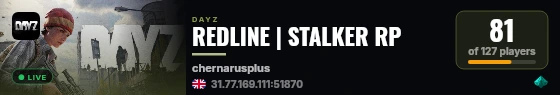 REDLINE | STALKER RP live status badge