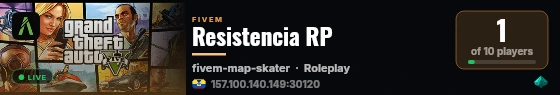 Resistencia RP live status badge