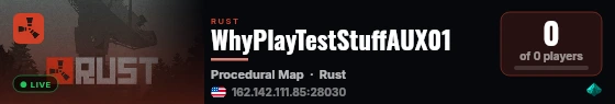 WhyPlayTestStuffAUX01 live status badge