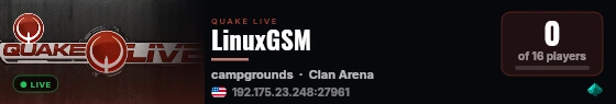 LinuxGSM live status badge
