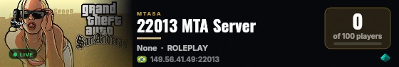 22013 MTA Server live status badge