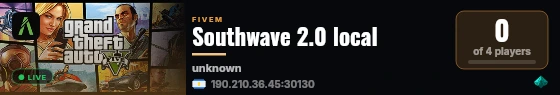 Southwave 2.0 local live status badge