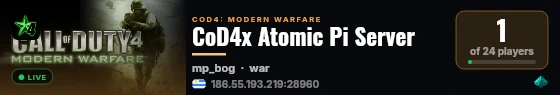 CoD4Host live status badge