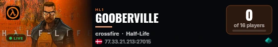 GOOBERVILLE live status badge