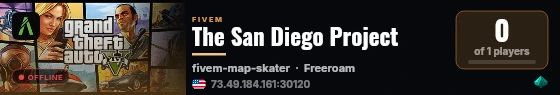 The San Diego Project live status badge
