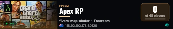 Apex RP live status badge