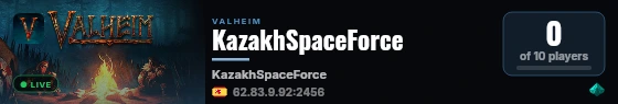 KazakhSpaceForce live status badge