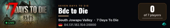 Bdc to Die live status badge