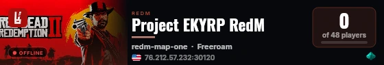 Project EKYRP RedM live status badge