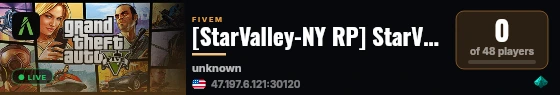 [StarValley-NY RP] StarValley-NY live status badge