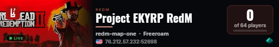 Project EKYRP RedM live status badge