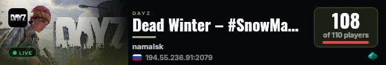 Dead Winter – #SnowMap #ColdSurvival live status badge