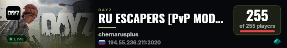 RU ESCAPERS [PvP MODS HELI] live status badge