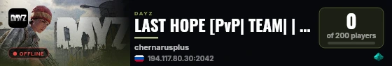 LAST HOPE [PvP| TEAM| | SURVIVAL] live status badge