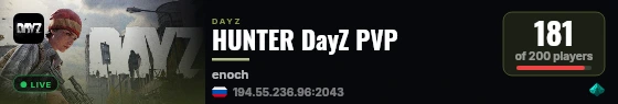 HUNTER DayZ PVP live status badge