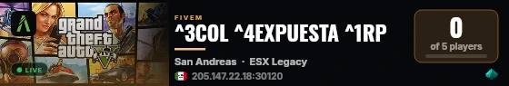 ^3COL ^4EXPUESTA ^1RP live status badge