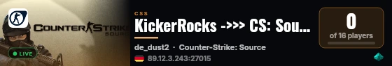 KickerRocks ->>> CS: Source Server live status badge