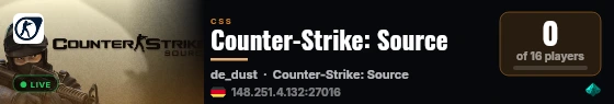 Counter-Strike: Source live status badge