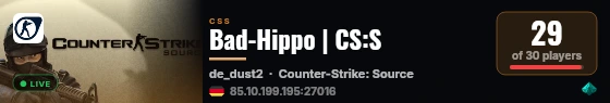 Bad-Hippo | CS:S live status badge