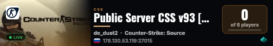 Public Server CSS v93 [maze-host.ru] live status badge