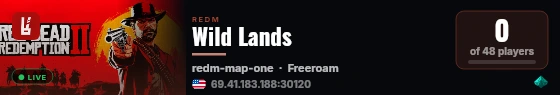 Wild Lands live status badge