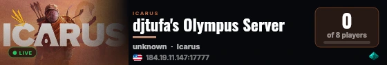 djtufa's Olympus Server live status badge