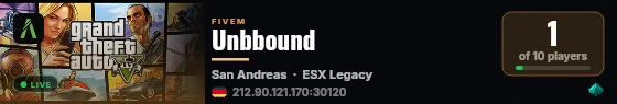Unbbound live status badge