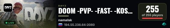 DOOM -PVP- -FAST- -KOS- -ARENA- live status badge