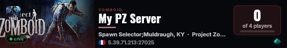 My PZ Server live status badge
