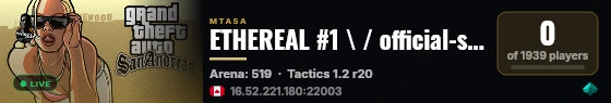 ETHEREAL #1 \ / official-server tactics live status badge