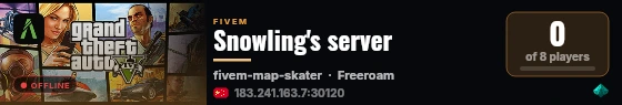 Snowling's server live status badge