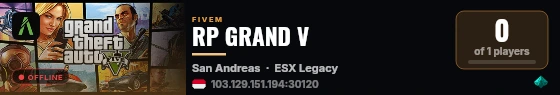 RP GRAND V live status badge