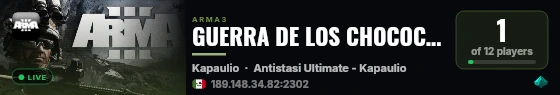 GUERRA DE LOS CHOCOCHUECOS live status badge