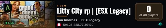 Litty City rp | [ESX Legacy] live status badge