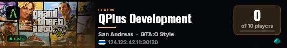 QPlus Development live status badge