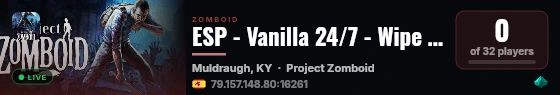 ESP - Vanilla 24/7 - Wipe 30-08-26 - Próximo Wpe 30-09-26 live status badge