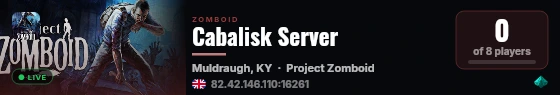 Cabalisk Server live status badge
