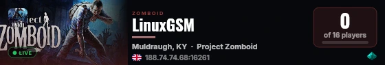 LinuxGSM live status badge