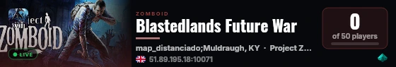 Blastedlands Future War live status badge