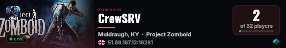 CrewSRV live status badge