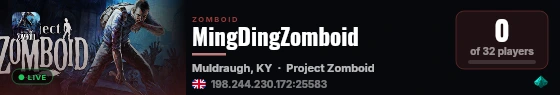 MingDingZomboid live status badge