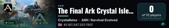 The Final Ark Crystal Isles - (v361.5) live status badge