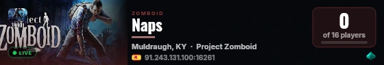 Naps live status badge