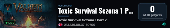 Toxic Survival Sezona 1 Part 2 live status badge