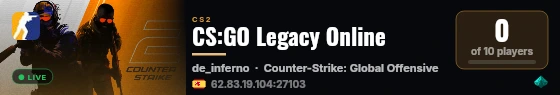 CS:GO Legacy Online live status badge