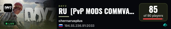 RU  [PvP MODS COMMVANILLA] live status badge