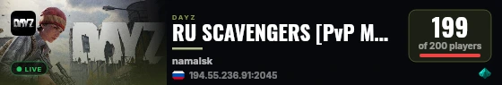 RU SCAVENGERS [PvP MODS ] live status badge