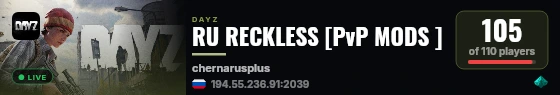RU RECKLESS [PvP MODS ] live status badge
